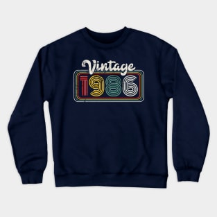 Vintage 1986 Birthday Gift 35th Birthday Gift Idea Crewneck Sweatshirt